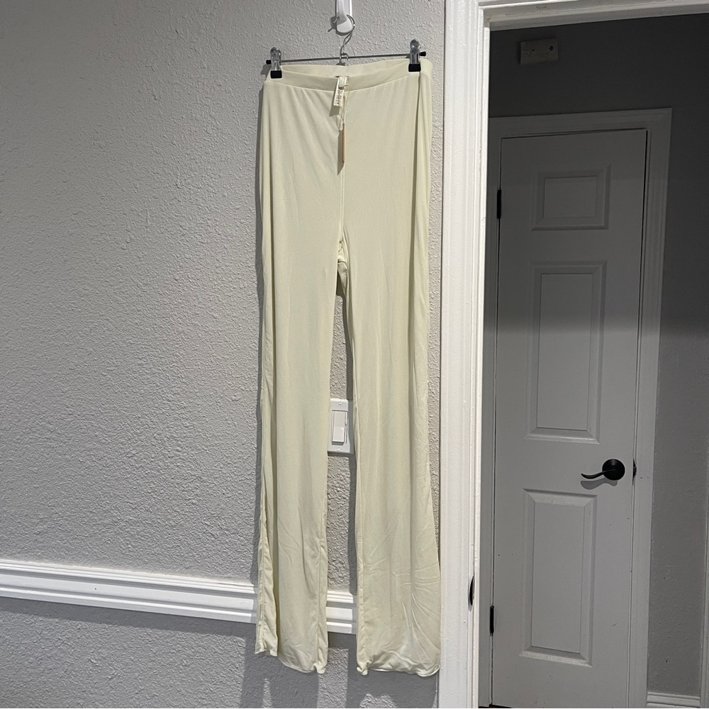 SKIMS women’s swim cover up sheer pants Cream Wide Leg 4X NWT - Picture 4 of 9